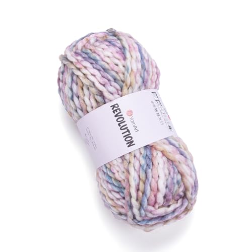 Yarnart Revolution 150g/ 75m l 20% Wolle l 80% Acryl l Super Bulky (7) l Strick- und Häkelgarn von AyosTex