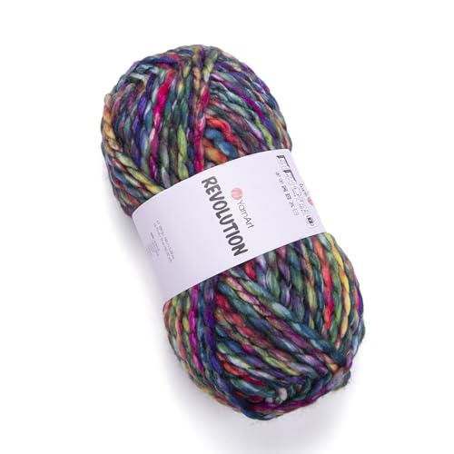 Yarnart Revolution 150g/ 75m l 20% Wolle l 80% Acryl l Super Bulky (7) l Strick- und Häkelgarn von AyosTex