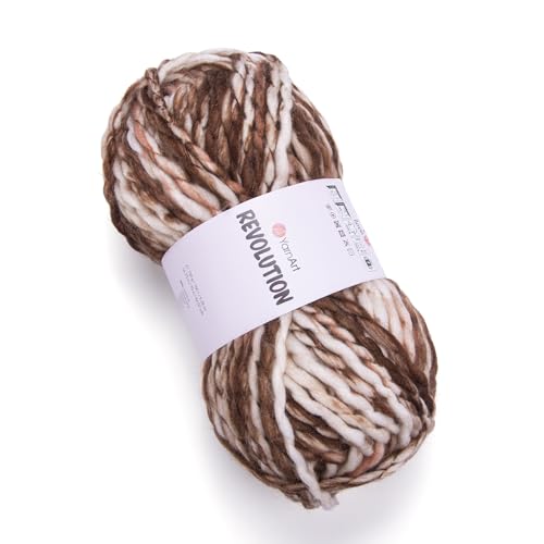 Yarnart Revolution 150g/ 75m l 20% Wolle l 80% Acryl l Super Bulky (7) l Strick- und Häkelgarn von AyosTex