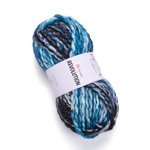 Yarnart Revolution 150g/ 75m l 20% Wolle l 80% Acryl l Super Bulky (7) l Strick- und Häkelgarn von AyosTex