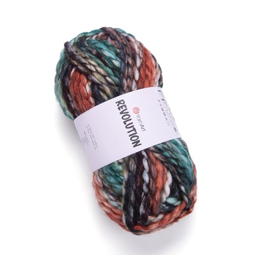 Yarnart Revolution 150g/ 75m l 20% Wolle l 80% Acryl l Super Bulky (7) l Strick- und Häkelgarn von AyosTex