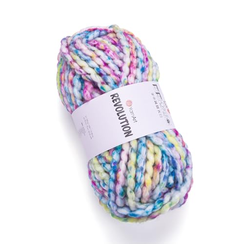 Yarnart Revolution 150g/ 75m l 20% Wolle l 80% Acryl l Super Bulky (7) l Strick- und Häkelgarn von AyosTex