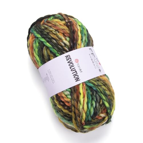 Yarnart Revolution 150g/ 75m l 20% Wolle l 80% Acryl l Super Bulky (7) l Strick- und Häkelgarn von AyosTex