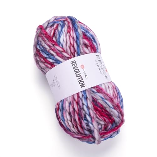 Yarnart Revolution 150g/ 75m l 20% Wolle l 80% Acryl l Super Bulky (7) l Strick- und Häkelgarn von AyosTex