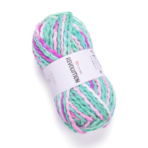 Yarnart Revolution 150g/ 75m l 20% Wolle l 80% Acryl l Super Bulky (7) l Strick- und Häkelgarn von AyosTex