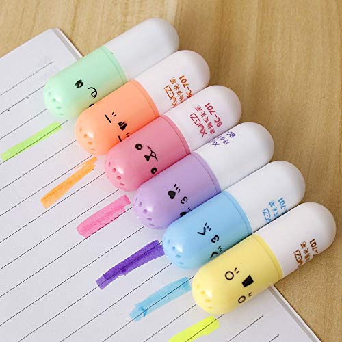 Ayrsjcl 1set Mini Capsule Highlighter Vitamin Pille Highlight Marker Graffi Color Pens Schreibwaren Büro Schulbedarf von Ayrsjcl