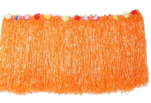 Ayztantine Tischdecke Hochzeit Party Dekoration Tisch Rock Sommer Strand Partys Dekoration Gras Tisch Rock Party Tisch Röcke für Partys Veranstaltungen, Hochzeiten, Bankette(Orange,276X30) von Ayztantine