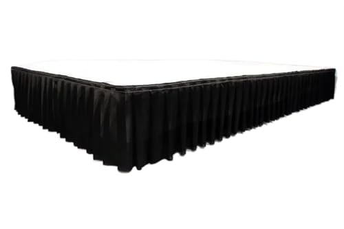 Tischdecke Hochzeit Plissee Tisch Rock Hochzeit Hintergrund Vorhänge Tisch Cothes for Geburtstag Bankett Bühne Tisch Röcke Event Party für Partys Veranstaltungen, Hochzeiten, Bankette(Black,H35cm x L3 von Ayztantine