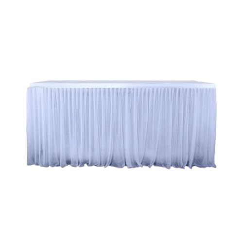 Tischdecke Hochzeit Rechteckiger Tischrock, Tischdecke, einfarbig, for Hochzeit, Party, Esszimmer, Urlaub, Party, Tafelaufsatz für Partys Veranstaltungen, Hochzeiten, Bankette(9FT 2.75X0.77M) von Ayztantine