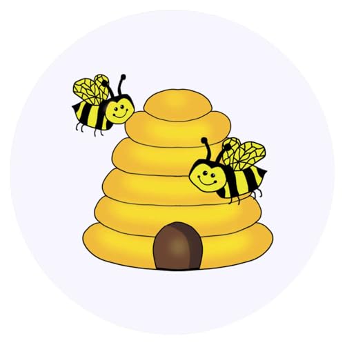 24 x 40mm 'Bienenstock und Bienen' Aufklebern/Stickers (SK00056021) von Azeeda