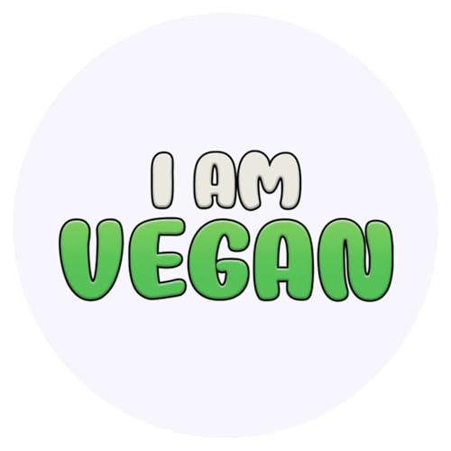 24 x 40mm 'Ich bin Veganer' Aufklebern/Stickers (SK00056230) von Azeeda