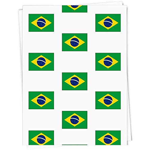 A1 'Brasilien-Flagge' Geschenkverpackung/Papierpapierblatt (GI00013739) von Azeeda