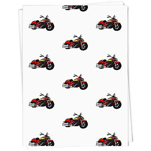 A1 'Rotes Motorrad' Geschenkverpackung/Papierpapierblatt (GI00016433) von Azeeda