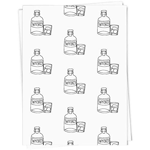 A1 'Whisky Flasche & Glas' Geschenkverpackung/Papierpapierblatt (GI00015721) von Azeeda