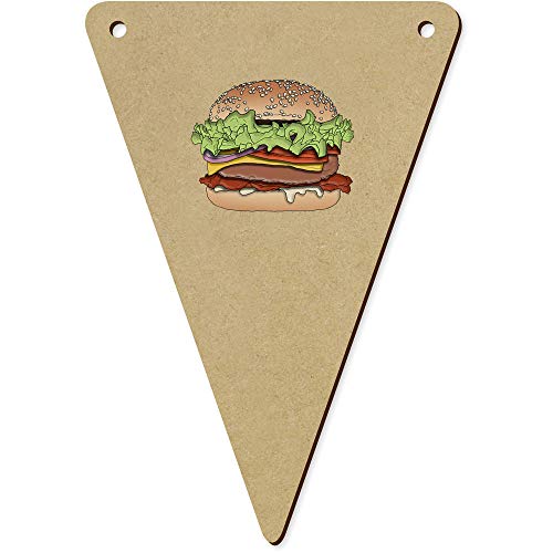 Azeeda 5 x 140mm 'Speck-Käse-Burger' Wimpelkette/Girlande (BN00067407) von Azeeda