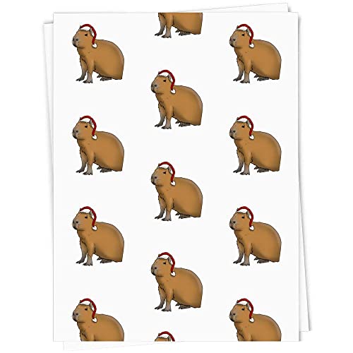 Azeeda 5 x A1 'Weihnachts-Capybara' Geschenkverpackung/Papierrolle (GI00052533) von Azeeda