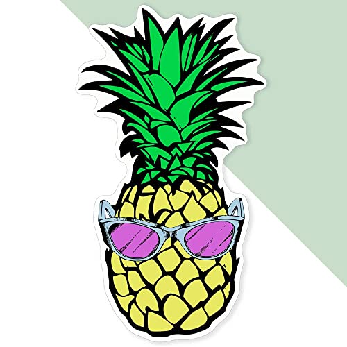 Extra große 460 mm 'Coole Ananas' Permanente Aufkleber (DW00055684) von Azeeda