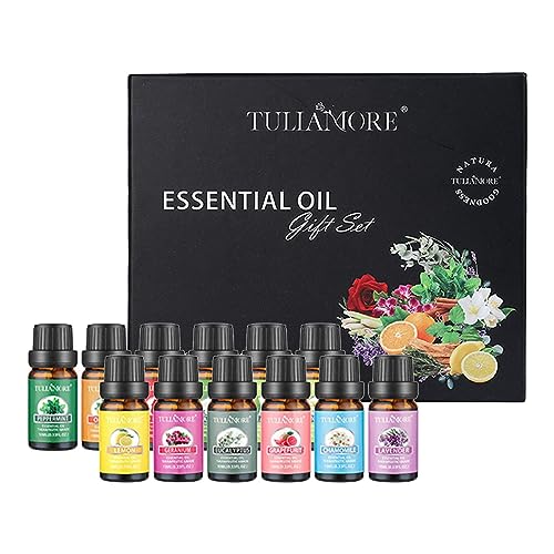 Aznever Ätherische Öle Set 12 X 10ml, Duftöl Für Aromatherapie Diffusor, Duftöle Für Luftbefeuchter, Entspannen, SCHL n. von Aznever