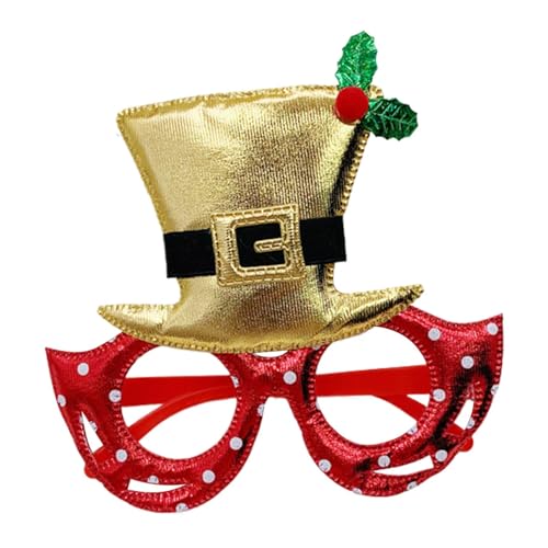 Aznever Weihnachtsbrillen,Weihnachtsbrillen für Kinder, Süße Brillen Glitzerbrille, Weihnachtsbrille in Zylinderform für Kinder, lustiges Kostüm, Partyzubehör, Dekoration für Urlaubsgeschenke von Aznever