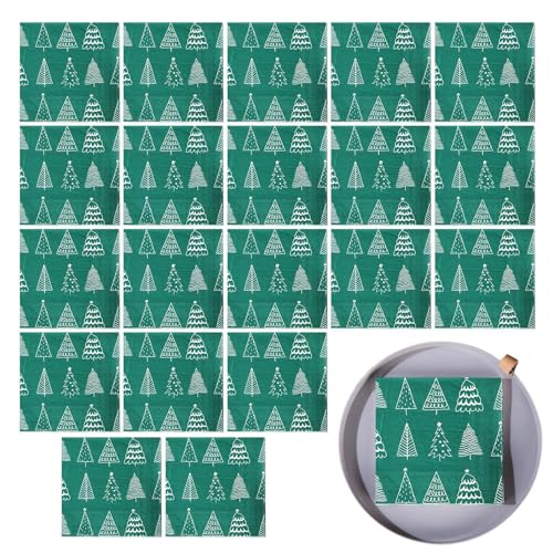 Party-Servietten, Gesichtstücher, Weihnachts-Gästetücher aus Papier | 20 Stück Seidenpapier-Handservietten | Gästeserviette, weiches Kosmetiktuch, 2-lagiges Design für Weihnachtsfeiern oder von Aznever