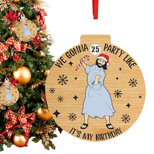 Weihnachts-Countdown-Ornament, Adventskalender-Ornamente - Weihnachts-Countdown-Kalender, Weihnachtsbaumbehang aus Holz, Dekoration,Frohe Weihnachten-Schild, Bauernhaus-Herzstück für den von Aznever