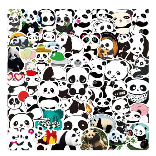 50 Stück Panda Aufkleber, PVC Wasserdicht Cartoon Tier Aufkleber, Süßer Panda Vinyl Aufkleber, Panda Stickers DIY Dekoration für Laptop/Gitarre/Skateboard (Set 3) von Azonelife