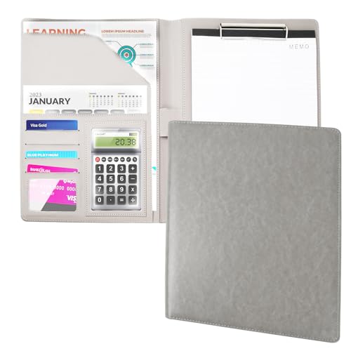 Klemmbrettmappe A4 Klemmbrett Schreibmappe, Leder Schreibmappe Klemmbrett Mappe, Foldover Clipboard Folder Für Business School Office Konferenz Notizblock Clip Boards von Azonelife