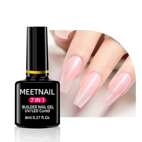 Nagelkleber Für Kunstnägel, 7 in 1 Glue Gel For Nail Tips, Clear Extra Stark und Schnelltrocknend Professionelle Nail Glue Für Press On Nail Transparent Fake Nail Tip Kleber Aushärten UV 8ML von Azonelife