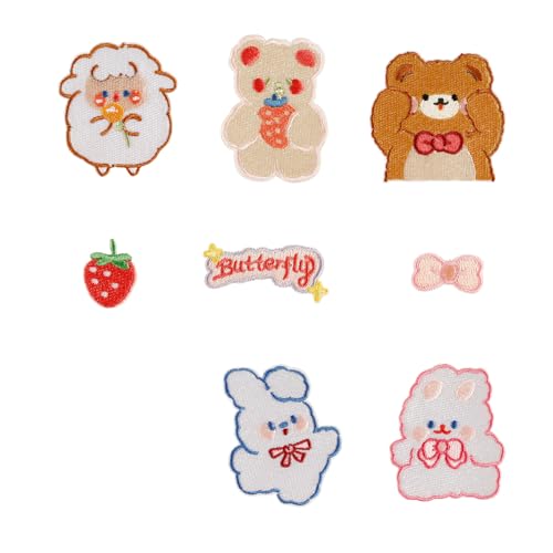 8 PCs Kaninchen Auf/Eisen Auf Flecken Tiergestickte Flecken Bären Nähflecken Anwendungsflecken Für Die Beuteldekoration 8 PCs Kaninchen Auf/Eisen Auf Flecken Tiergestickte Flecken Bären Nähflecken Anwendungsflecken Für Die Beuteldekoration von Azxcvbnm