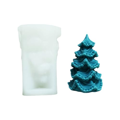 Silikonform für Weihnachtsbaum, Kerzen, Ornamente, Epoxidharz-Formen von Azxcvbnm