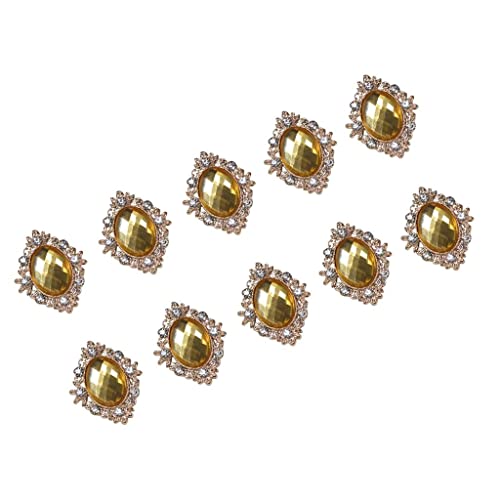 B Baosity 10 Stück Retro Vintage Cabochons Flache Rückseite Flatback Verzierung Schmucksteine Dekosteine zum Basteln Dekoriernen - Gold von B Baosity