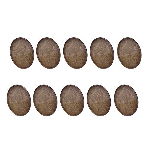 B Baosity 10 Stücke Cabochon Brosche Basis Rohlinge Tablets Stifte DIY Entdeckungen Einstellen - Bronze, 40 x 30 mm von B Baosity