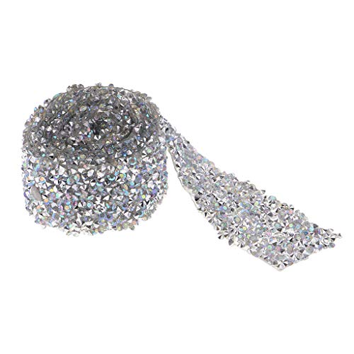 B Baosity Strass Borte Strass Band Dekoband Strassband zum Aufbügeln für Schmuck Nähen Handwerk DIY Hochzeit Deko 1 Yard von B Baosity