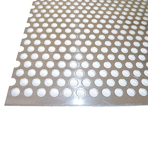 B&T Metall Aluminium Lochblech 2,0 mm stark Rundlochung Ø 8 mm versetzt RV 8-12 Größe 30 x 90 cm (300 x 900 mm) von B&T Metall