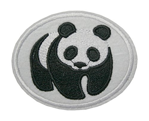 Aufnäher Bügelbild Aufbügler Panda 85x70mm (1010) von B2Q