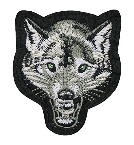 Aufnäher Bügelbild Aufbügler Wolf 110x95mm (1068) von B2Q