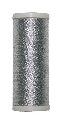 Metallic Stickgarn METALUX Beilauffaden 60 m Silber (0301) von B2Q