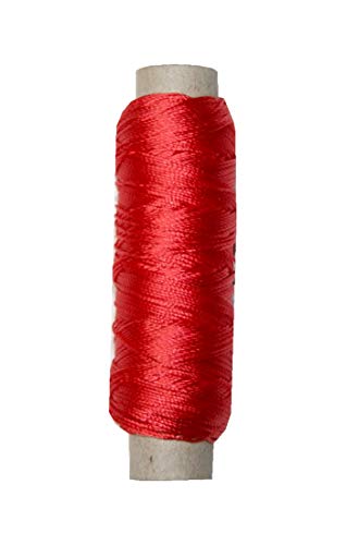 Sattlergarn Zwirn 14x2x3 Polyester 50 m bordeaux weinrot Ø 0,3mm (0007) von B2Q