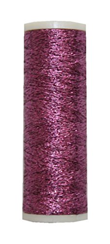 Metallic Stickgarn METALUX Beilauffaden 60 m fuchsia (0334) von B2Q