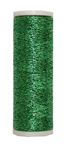 Metallic Stickgarn METALUX Beilauffaden 60 m grün (0316) von B2Q