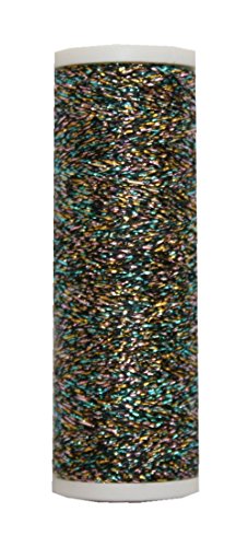 Metallic Stickgarn METALUX Beilauffaden 60 m regenboden bunt (0340) von B2Q