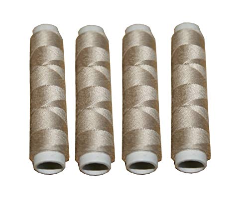 Nähmaschinen Nähgarn 200 m 4 Rollen je 50 m Polyester 40/2 beige (1034) von B2Q