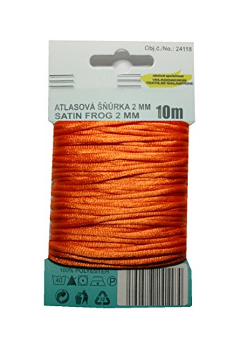 Satinkordel Satinschnur Kordel Satinfaden 10 m 2 mm orange (0066) von B2Q