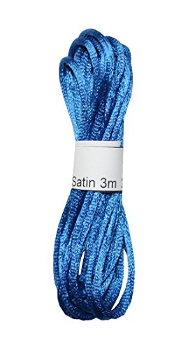 Satinkordel Satinschnur Kordel Satinfaden 3 m 2 mm Marine blau (0012) von B2Q