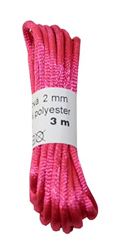 Satinkordel Satinschnur Kordel Satinfaden 3 m 2 mm pink (0011) von B2Q