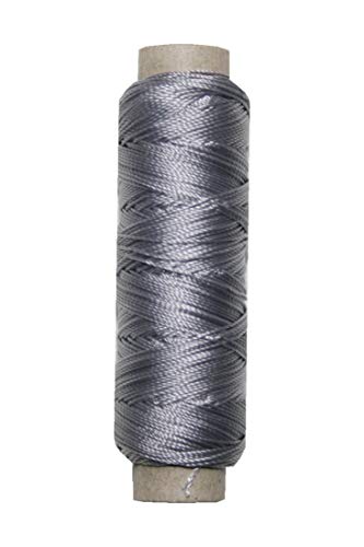 Sattlergarn Zwirn 14x2x3 Polyester 50 m Silbergrau Ø 0,3mm (5065) von B2Q