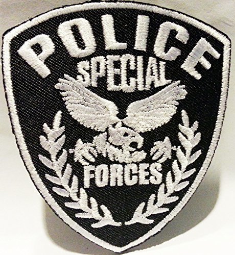 B2SEE Aufnäher Patches für Jacken Jeans Kleidung Bügelbilder Aufbügler Applikation zum aufbügeln Polizei Aufnäher Police 8,5 x 7 cm von B2SEE