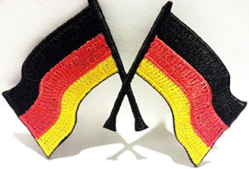 B2SEE Fahnen Flagge Aufnäher Patches für Jacken Jeans Kleidung Stoff Bügelbilder Flicken Stoff Iron on Patches Aufbügler Applikation Flagge Deutschland 10 x 6 cm von B2SEE