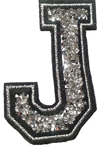 Bügel Iron on Buchstaben Aufnäher Patches für Jacken Cap Hosen Jeans Kleidung Stoff Kleider Bügelbilder Sticker Applikation Aufbügler zum aufbügeln " J CA 8-10 cm " von B2SEE
