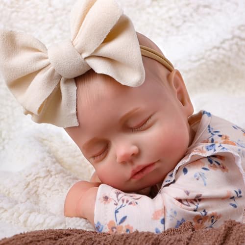 BABESIDE lebensechte Reborn-Babypuppen - 20 Zoll realistische-Neugeborene Babypuppen schlafendes Mädchen lebensechte Puppen mit Kleidung und Spielzeugzubehör Geschenk für Kinder ab 3 Jahren von BABESIDE